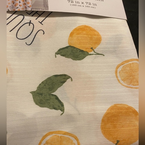 🍊RAE DUNN citrus fabric shower curtain, Blessed design, NWT, original packaging - Picture 7 of 15